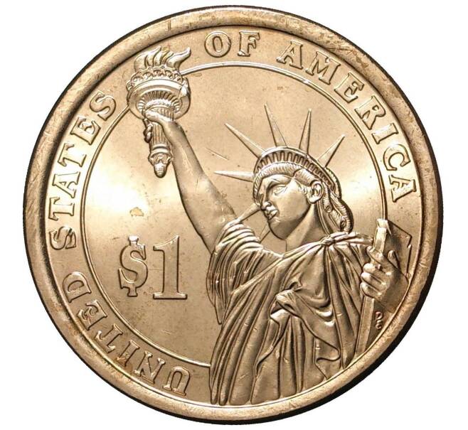 1 доллар 2010 года D США «16-й президент США Авраам Линкольн» (Артикул M2-0998)