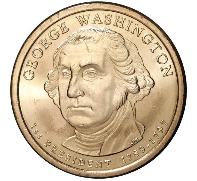 1 доллар 2007 года D США «1-й президент США Джордж Вашингтон» (Артикул M2-0983)
