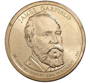 1 доллар 2011 года D США «20-й президент США Джеймс Гарфилд»