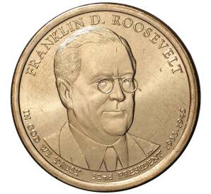 1 доллар 2014 года D США «32-й президент США Франклин Рузвельт»