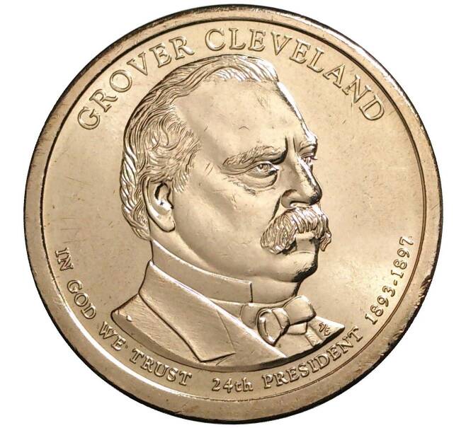 Монета 1 доллар 2012 года Р США «24-й президент США Гровер Кливленд» (Артикул: M2-0970) — Фото №1