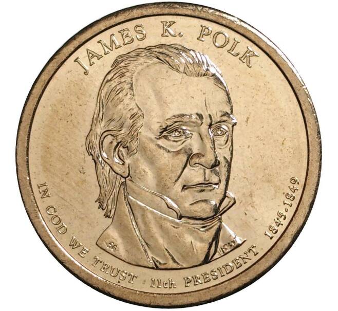 Монета 1 доллар 2009 года Р США «11-й президент США Джеймс Полк» (Артикул M2-0957)