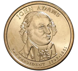1 доллар 2007 года Р США «2-й президент США Джон Адамс»