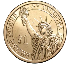 1 доллар 2011 года Р США «20-й президент США Джеймс Гарфилд»