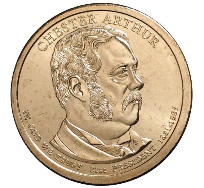 Монета 1 доллар 2012 года Р США «21-й президент США Честер Артур» (Артикул M2-0967)