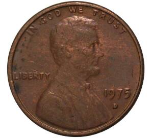 1 цент 1975 года D США — Фото №1