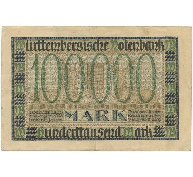 100000 марок 1923 года Германия — Вюртемберг (Артикул K1-2030)