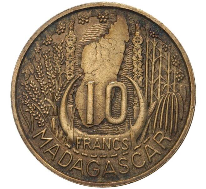 10 франков 1953 года Французский Мадагаскар (Артикул K1-2147)