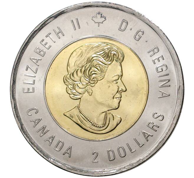 Монета 2 доллара 2019 года Канада «75 лет высадке союзников в Нормандии» (Артикул M2-32238)