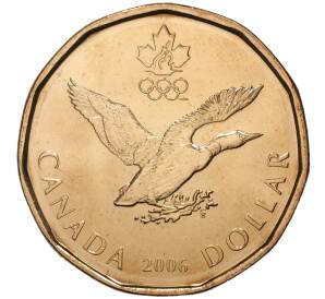 1 доллар 2006 года Канада «XX зимние Олимпийские Игры в Турине»