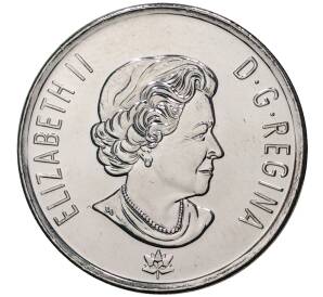 25 центов 2017 года Канада «150 лет Конфедерации — Надежда на зеленое будущее» (Цветное покрытие) — Фото №2