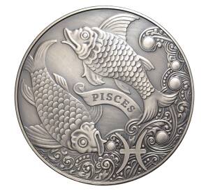 1 рубль 2014 года Знак зодиака Рыбы — Фото №1