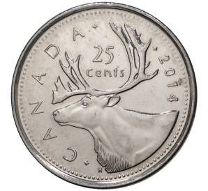 25 центов 2014 года Канада — Фото №1