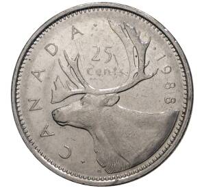 25 центов 1988 года Канада — Фото №1