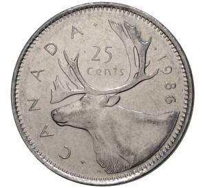 25 центов 1986 года Канада