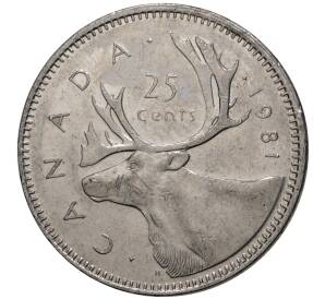 25 центов 1981 года Канада — Фото №1