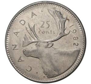 25 центов 1982 года Канада