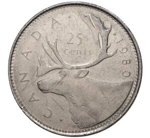 25 центов 1980 года Канада — Фото №1