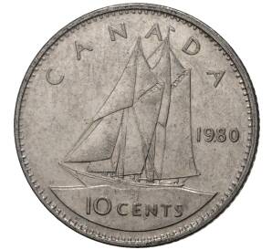 10 центов 1980 года Канада — Фото №1