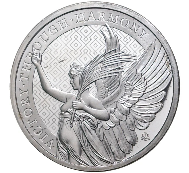 Монета 1 фунт 2021 года Остров Святой Елены «Добродетели Королевы — Победа через гармонию» (Артикул M2-48829)