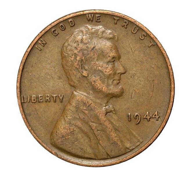 Монета 1 цент 1944 года США (Артикул: M2-0814) — Фото №1