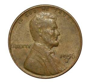 1 цент 1956 года D США — Фото №1