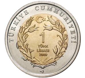 1 лира 2009 года Турция «Фауна Турции — Слон» — Фото №2