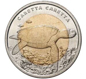1 лира 2009 года Турция «Фауна Турции — Морская черепаха»
