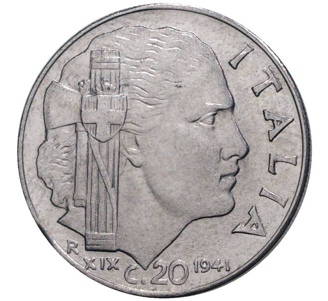 Монета 20 чентезимо 1941 года Италия (Артикул: M2-1977) — Фото №1