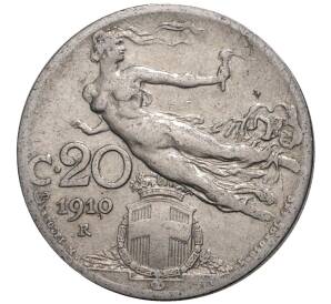 20 чентезимо 1910 года Италия — Фото №1