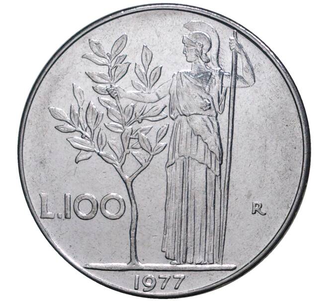 Монета 100 лир 1977 года Италия (Артикул: M2-4239) — Фото №1