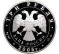 3 рубля 2005 года ММД «Лунный календарь — Год петуха» (Артикул M1-38243)