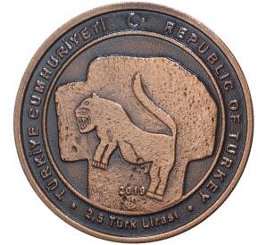 2,5 лиры 2019 года Турция — Гебекли-Тепе (с сертификатом) — Фото №2