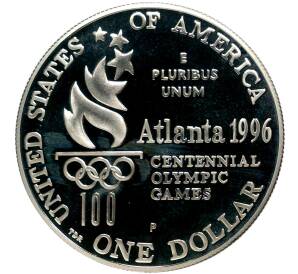1 доллар 1996 года P США «XXVI летние Олимпийские Игры 1996 в Атланте — Теннис»
