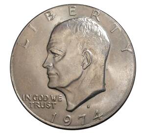 1 доллар 1974 года D Эйзенхауэр — Фото №1