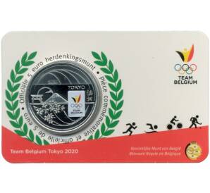 5 евро 2020 года Бельгия «XXXII летние Олимпийские игры 2020 в Токио — Олимпийская сборная Бельгии» (Цветное покрытие — В блистере)
