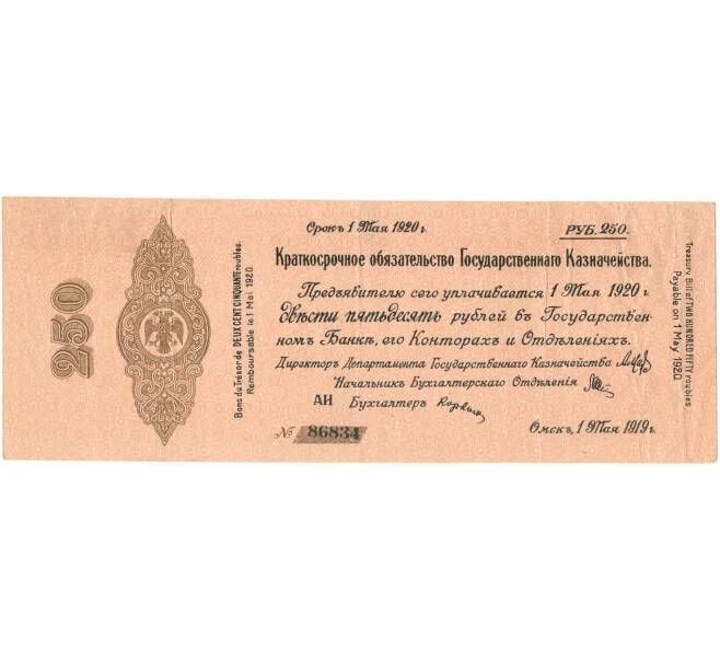 250 рублей 1919 года Омск (Артикул B1-6399)