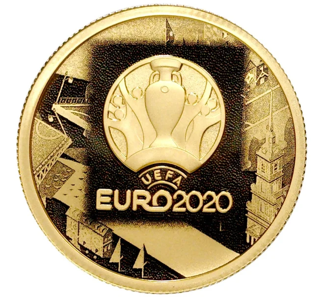 Монета 50 рублей 2021 года СПМД «Чемпионат Европы по футболу УЕФА 2020» (Артикул M1-38664)