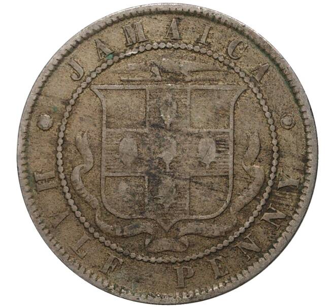Монета 1/2 пенни 1890 года Британская Ямайка (Артикул M2-49729)