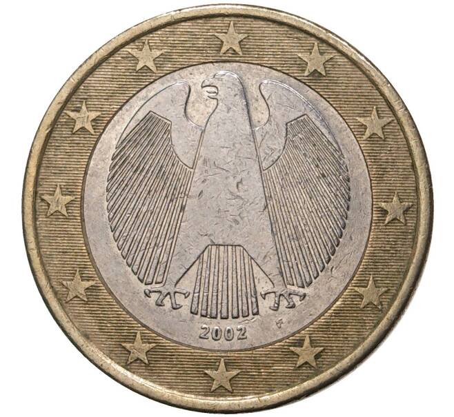 Монета 1 евро 2002 года F Германия (Артикул: M2-49905) — Фото №1