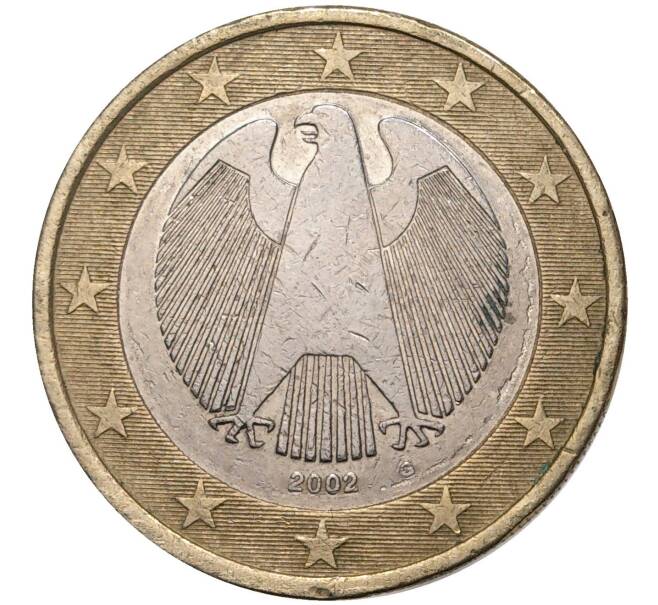 Монета 1 евро 2002 года G Германия (Артикул: M2-49930) — Фото №1