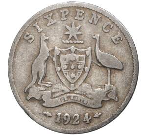 6 пенсов 1924 года Австралия