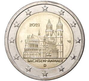 2 евро 2021 года J Германия «Федеральные земли Германии — Саксония-Анхальт (Магдебургский собор)»