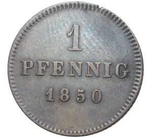 1 пфенниг 1850 года Бавария