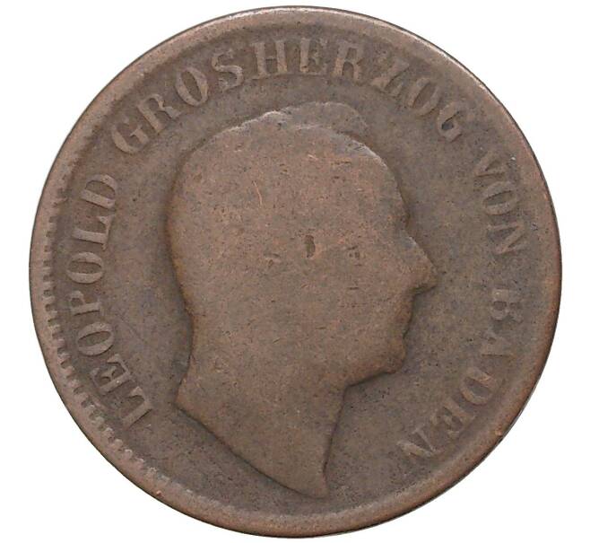 Монета 1 крейцер 1845 года Баден (Артикул M2-50203)