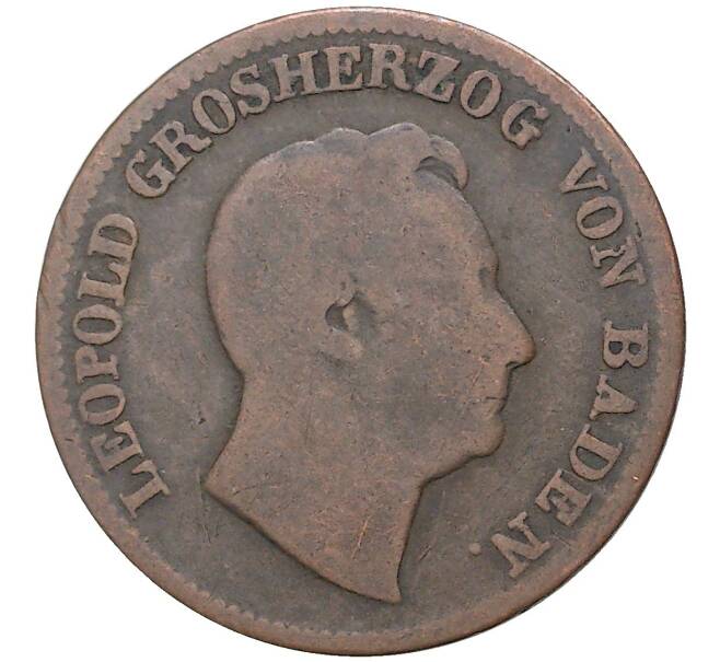 Монета 1 крейцер 1852 года Баден (Артикул M2-50204)