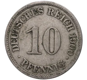 10 пфеннигов 1900 года А Германия