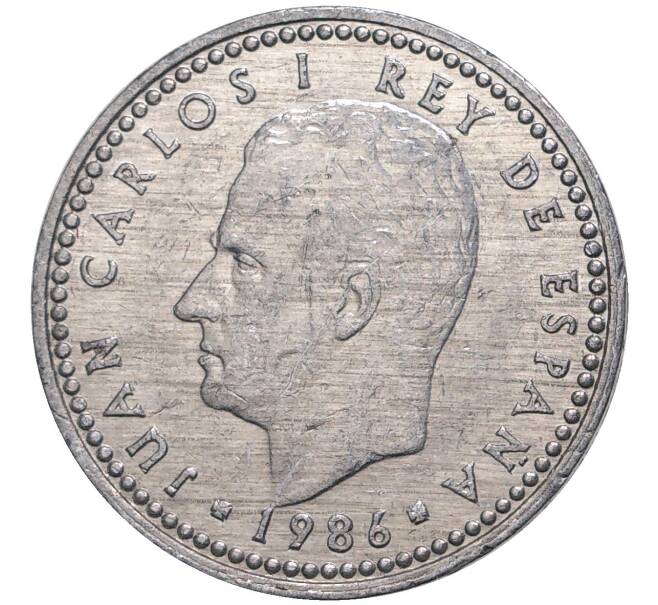 Монета 1 песета 1986 года Испания (Артикул K27-3771)