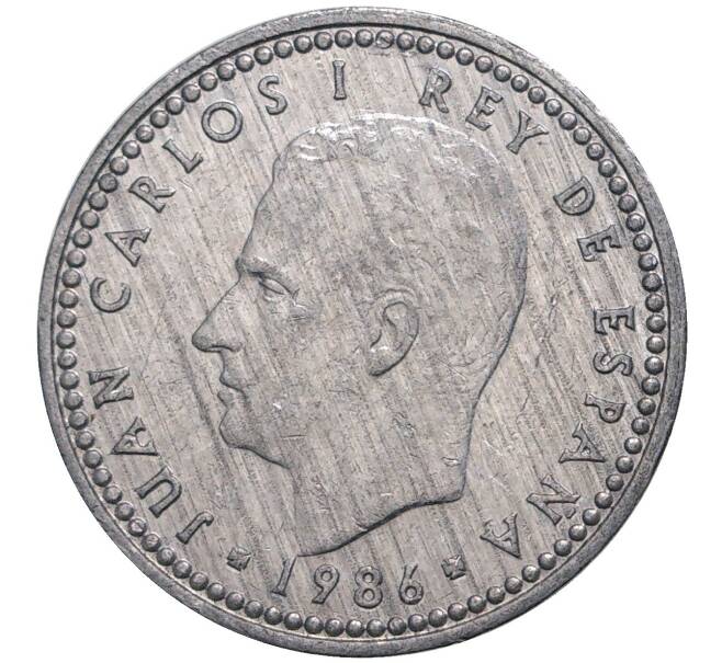 Монета 1 песета 1986 года Испания (Артикул K27-3772)
