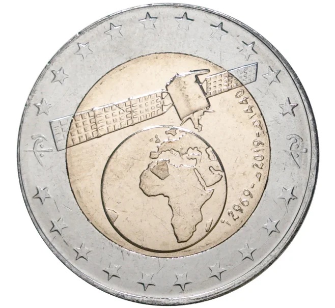 Монета 100 динаров 2018 года Алжир «Спутник связи Alcomsat-1» (Артикул M2-30831)